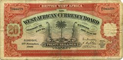 20 Shillings AFRIQUE OCCIDENTALE BRITANNIQUE  1941 P.08b TB