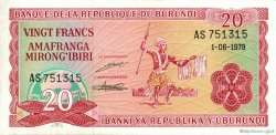20 Francs BURUNDI  1979 P.27a SUP