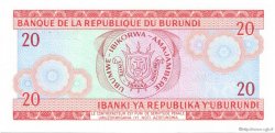 20 Francs BURUNDI  1989 P.27b NEUF