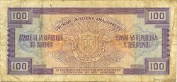 100 Francs BURUNDI  1986 P.29b TB+