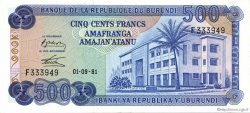 500 Francs BURUNDI  1981 P.30a pr.NEUF