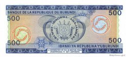 500 Francs BURUNDI  1986 P.30b pr.NEUF