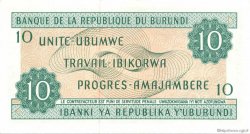 10 Francs BURUNDI  1981 P.33a pr.NEUF