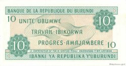 10 Francs BURUNDI  1988 P.33b NEUF