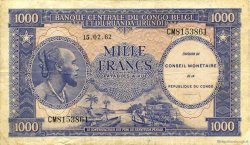 1000 Francs RÉPUBLIQUE DÉMOCRATIQUE DU CONGO  1962 P.002a TTB