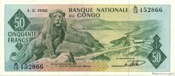 50 Francs RÉPUBLIQUE DÉMOCRATIQUE DU CONGO  1962 P.005a