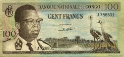 100 Francs RÉPUBLIQUE DÉMOCRATIQUE DU CONGO  1961 P.006a TB