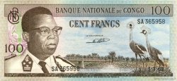 100 Francs RÉPUBLIQUE DÉMOCRATIQUE DU CONGO  1962 P.006a