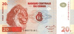 20 Francs RÉPUBLIQUE DÉMOCRATIQUE DU CONGO  1997 P.088A pr.NEUF
