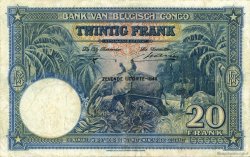 20 Francs CONGO BELGE  1948 P.15F TTB