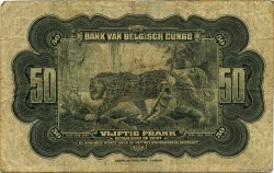 50 Francs CONGO BELGE  1941 P.16a B+
