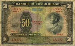 50 Francs CONGO BELGE  1945 P.16c B+
