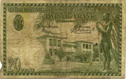 20 Francs CONGO BELGE  1954 P.26 B