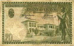 20 Francs CONGO BELGE  1954 P.26 TB