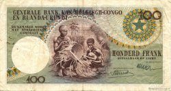 100 Francs CONGO BELGE  1955 P.33a TTB