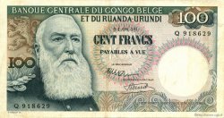 100 Francs CONGO BELGE  1956 P.33a TTB+