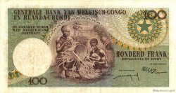100 Francs CONGO BELGE  1956 P.33b TTB
