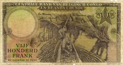 500 Francs CONGO BELGE  1957 P.34 B