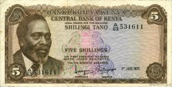 5 Shillings KENYA  1972 P.06c TTB+