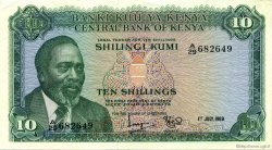 10 Shillings KENYA  1969 P.07a SUP