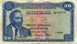 20 Shillings KENYA  1969 P.08a TB