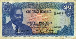 20 Shillings KENYA  1975 P.13b TTB