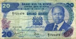 20 Shillings KENYA  1984 P.21c TB