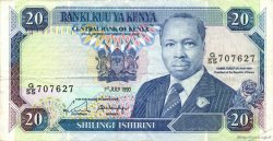 20 Shillings KENYA  1990 P.25c TTB