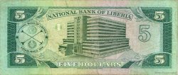 5 Dollars LIBERIA  1989 P.19 TB+