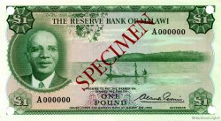 1 Pound Spécimen MALAWI  1964 P.03s NEUF