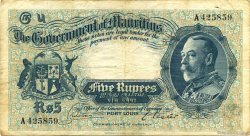 5 Rupees ÎLE MAURICE  1930 P.20 TB