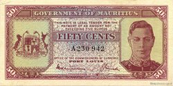 50 cents ÎLE MAURICE  1940 P.25a SUP+