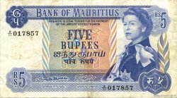 5 Rupees ÎLE MAURICE  1967 P.30a TTB