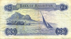 5 Rupees ÎLE MAURICE  1967 P.30c TTB