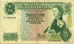 25 Rupees ÎLE MAURICE  1967 P.32b pr.TTB