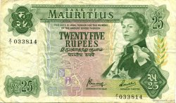 25 Rupees Remplacement ÎLE MAURICE  1967 P.32b TTB