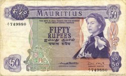 50 Rupees ÎLE MAURICE  1967 P.33b TB