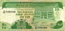 10 Rupees ÎLE MAURICE  1985 P.35b pr.TTB