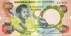 20 Naira NIGERIA  1977 P.18e SUP+