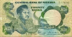 20 Naira NIGERIA  1984 P.26c TB+