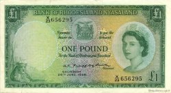 1 Pound RHODÉSIE ET NYASSALAND  1958 P.21a SUP