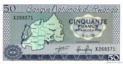 50 Francs RWANDA  1976 P.07c