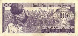 100 Francs RWANDA  1966 P.08a TTB