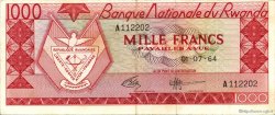 1000 Francs RWANDA  1964 P.10a TTB