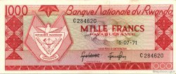 1000 Francs RWANDA  1971 P.10b SUP