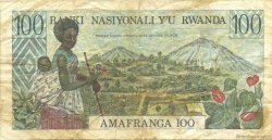 100 Francs RWANDA  1978 P.12a TB