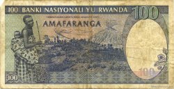 100 Francs RWANDA  1989 P.19 TB
