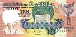 10 Rupees SEYCHELLES  1989 P.32 SPL