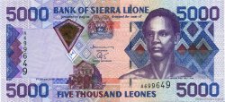 5000 Leones SIERRA LEONE  2002 P.28 SUP