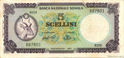 5 Scellini SOMALIE  1971 P.13a SUP